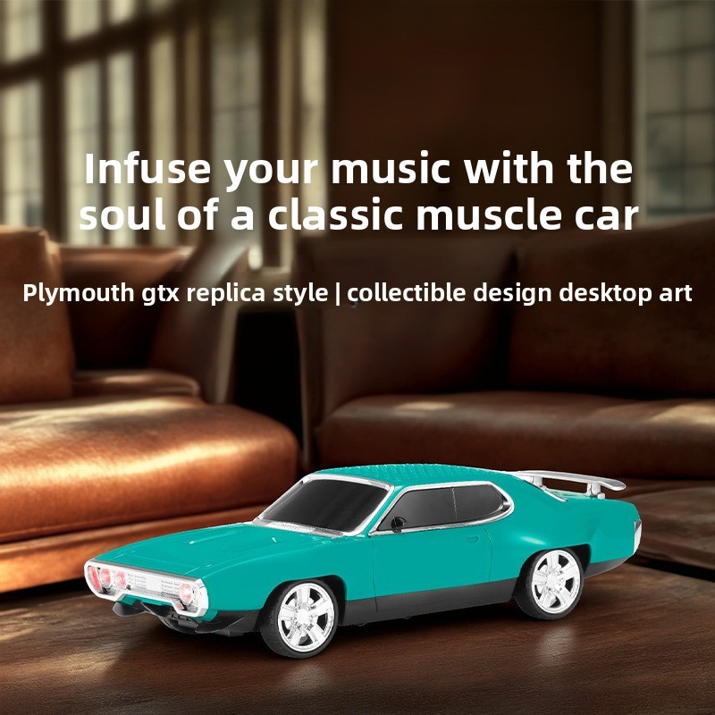 Audio Music Spotify - Bluetooth-Lautsprecher Plymouth Automodell Ornament TF-Karte Desktop