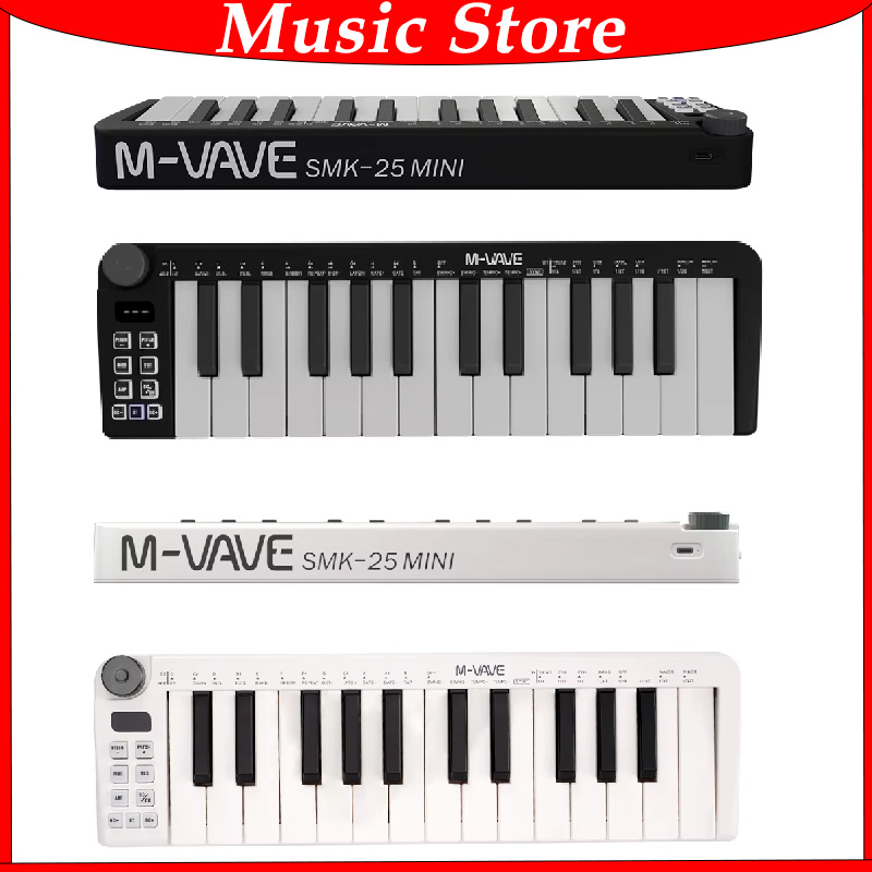 Midi Controller Pad - M-VAVE-Mini Teclado MIDI Recarreg Apan 25.