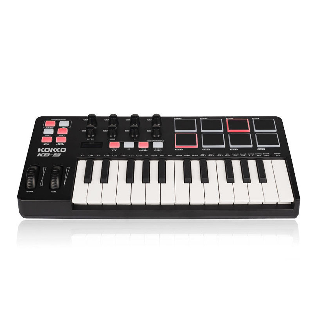 Midi Controller Pad - 25-Tasten-MIDI-Controller-Keyboard, Tragbares Musikproduktions-Pad, Professionelles Arrangement-Keyboard für