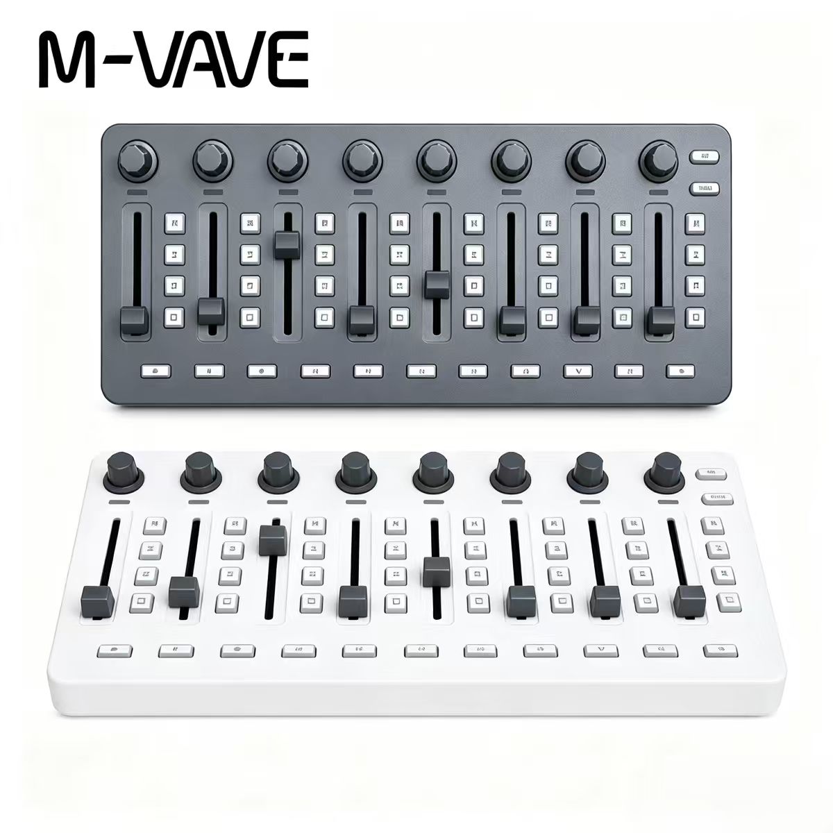 Midi Controller Pad - M-VAVE SMC-MIXER Kabelloser MIDI-Controller, 43 Beleuchtete