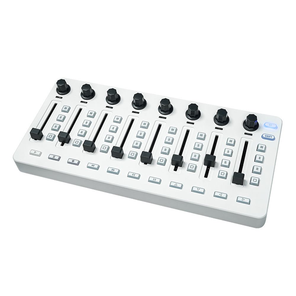 Audio Music Dj - MIDI-Controller-Mixer, 8 Encoder, Software-Steuerung, Audio-Interface, DJ-Equipment,
