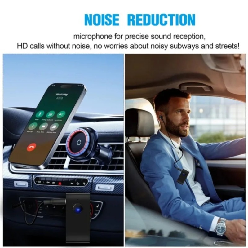 Audio Without Music - Bluetooth 5.0 Audio-Empfänger mit kabelgebundenen 3,5-mm-Kopfhörern,