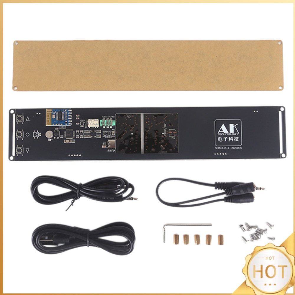 Audio Without Music - Musik-Spektrum-Anzeigetafel Bluetooth-kompatibler Empfänger LED-Uhr 20Hz-20kHz Dual-Display-Modus