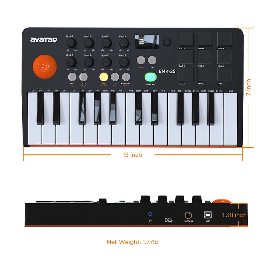 MIDI-Keyboard-Controller mit 2 – Midi Controller Pad Bewertung und Preis