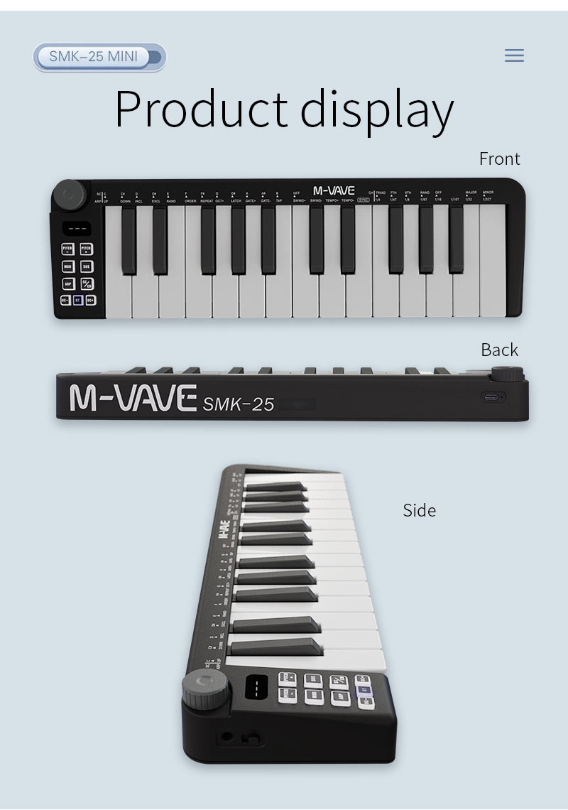 M-VAVE-Mini Teclado MIDI Recar – Midi Controller Pad Bewertung und Preis