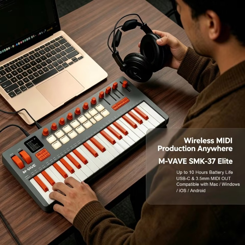 M-VAVE SMK-37 Elite Kabelloses – Midi Controller Pad Bewertung und Preis