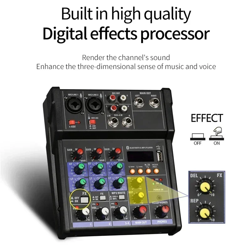 4-Kanal-USB-Audiomischer mit k – Audio Music Dj Bewertung und Preis